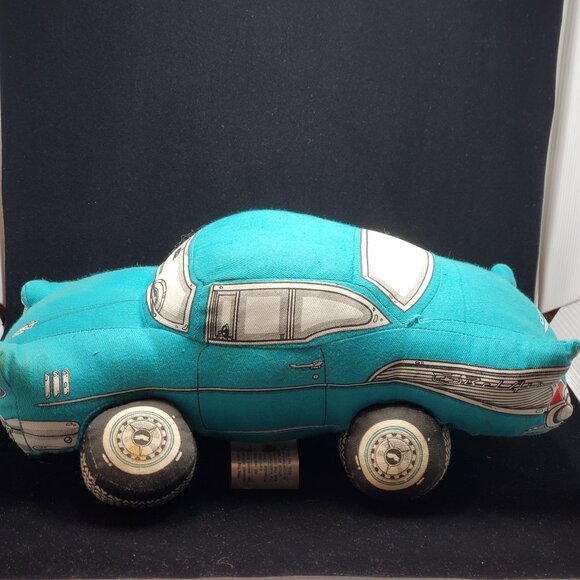 Vintage Dreamwheels Chevy Bel Air Car Plush Pillow Stuffed Toy Blue 1985 - Picture 8 of 16